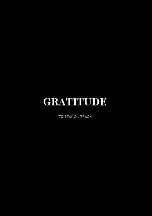 Gratitude : to stay on track