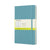 Muistikirja Moleskine Large Plain Hard Reef Blue 13x21cm, blanko turkoosi