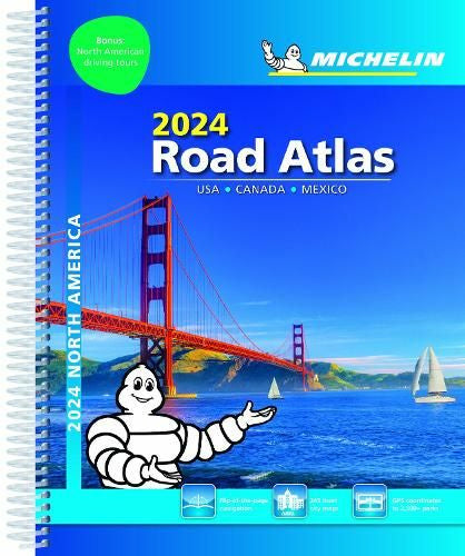 USA-Canada-Mexico, Road Atlas / USA-Kanada-Meksiko, 1:625 000 - 1:9 018 000 Michelin tiekartasto