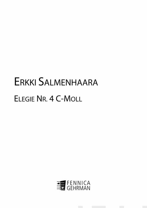 Elegia / Elegy no 4 (in C Minor)