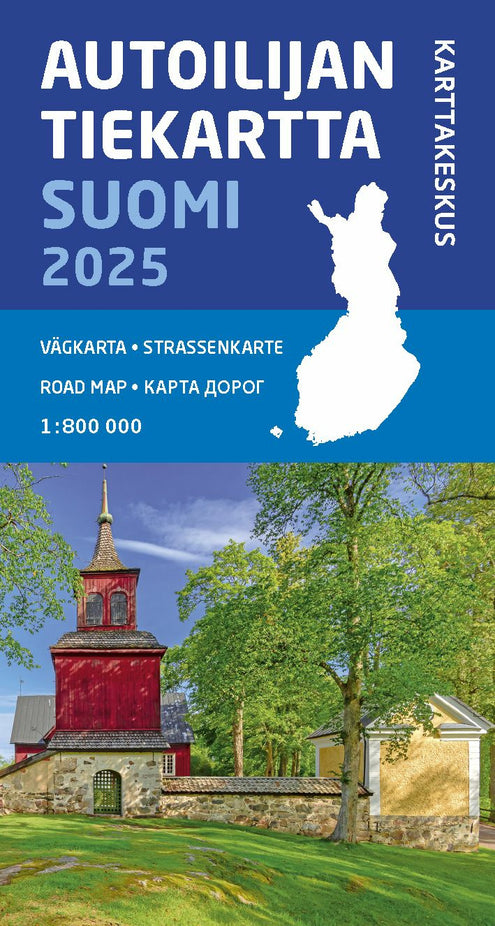 Autoilijan tiekartta Suomi 2025, 1:800 000