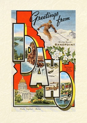 Vintage Lined Notebook Greetings from Sandpoint, Idaho