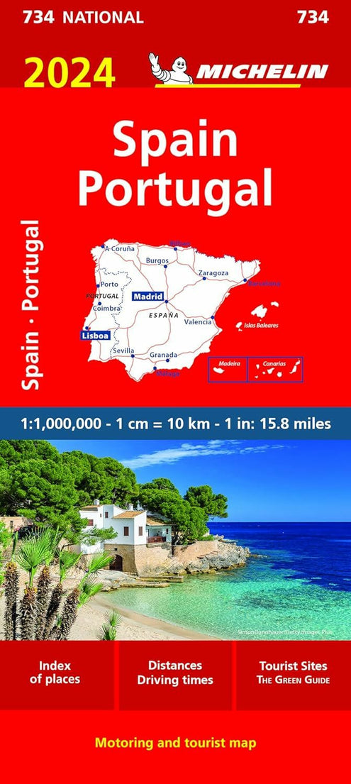 Spain & Portugal 2024 - Michelin National Map 734