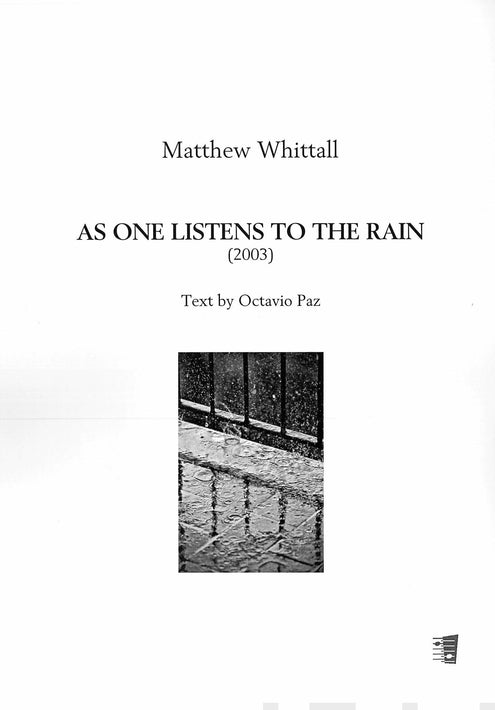 As One Listens to the Rain (SATB)